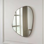 Ina Metal Wall Mirror Brass 3 Sizes - Large