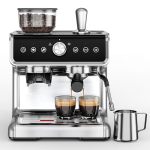 Euhomy Espresso Machine With Grinder 20 Bar Professional Espresso Coffee Maker For Home With Milk Frother For Latte Cappuccino &