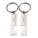 Hannah Personalized Keyring Set Of 2 Stainless Steel Ready In 3 Days