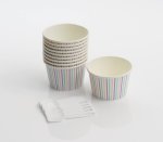 250ML Vintage Multicolour Tub & Spoon - 10PK