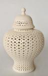 White Cut-out Ginger Jar 49X30CM