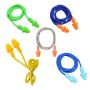 Sport Multi-colour Soft Reusable Corded Silicone Earplugs Set Of 5