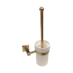 Siemens B Series - Brushed Gold Sq Toilet Brush Holder
