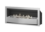 Minet Flueless Gas Fireplace - Black & Stainless Steel 750MM