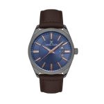 Ip Black Premium Blue Dial 3 Hands Watch
