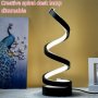 Spiral LED Desk Lamp With USB Power - Adjustable Lighting For Home Office Or Bedroom