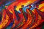 Canvas Wall Art - Rhythm Maasai By Chromatic Wildness - A1559 - 120 X 80 Cm
