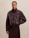 Julia Pu Funnel Neck Jacket - 16 Berry