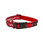 Rogz Fancy Dress Dog Collars - Armed Response X Large Red Bone