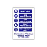 The Required Ppe Must Be Worn In This Area Safety Sign M101