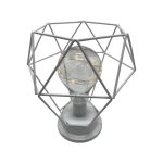 White Geometric Decor Lamp Modern Battery-operated Accent Light