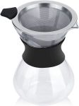 350ML Manual Coffee Maker Heat-resistant Glass Pot Stainless Steel Filter