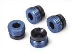 – Blue Anodized Aluminum Pivot Ball Caps 4PCS