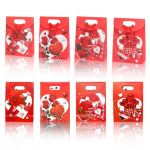 Daomong Valentines Day Bags 12 Pcs Heart Rose Gift Bags Resealable Paper Candy Bags For Valentine's Party Favors Classroom Parti