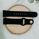 Black Silicone Watch Band Universal Or Apple - Universal 22MM Large