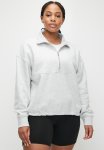 Cotton On Plus Plush Essential Half Zip Jumper - Cloudy Grey Marle
