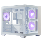 Cooler Master Elite 481 Wood Micro-atx Case Featuring Compact Dual-chamber Natural Wood Front Panel And 270 Seamless Tempered Gl