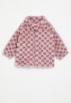PoP Candy Checker Board Fleece Jacket-purple