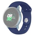 For Samsung Galaxy Watch ACTIVE2 Bluetooth Version 40MM Smart Watch Solid Color Silicone Watch Band Size:s Blue