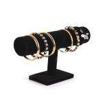 Velvet T-bar Necklace/bracelet/watch/jewellery Display Stand Black