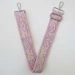 Vintage Tote Bag Straps Silver Metal - Purple