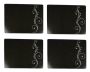 4 Modena Elegance Placemats Black