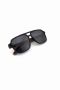 Polarized Sunglasses Matte Black Frame With Natural Wood Temples