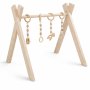 All Natural Wooden Baby Gym With Wooden Dangles