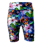 High Waist Ladies Cycling Shorts - Hibiscus - Ladies L - 36