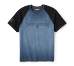 Iron Bond II Short Sleeve Tee – Colorblock – Mood Indigo & Harley Black