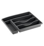 Drawer Organiser Cutlery Tray -dark Grey