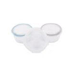 Bo Jungle Bowls Glass White-grey-blue 3 Pieces