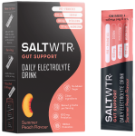 Saltwtr Summer Peach - Sugar-free Electrolytes Gut Support Hydration - 8 Pack