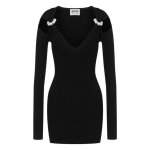 Pearly Strap Dress -black