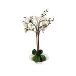 Artificial Phalaenopsis In White Pot - White