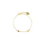 Georgini Natural Ruby And Two Natural Diamond July Bracelet - Gold