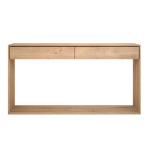 Oslo Console - American Oak Cotton White