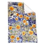 Marigold And Delft Cotton Tea Towel