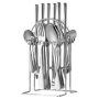 Stainless Steel Cutlery Set Flatware Set With Silverware Holder - 24 Piece
