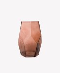 Vase Copper Hexagonal Glass Medium 20CM