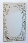 Silver Framed Chinoiserie Mirror With Oval Cut-out 122X74CM