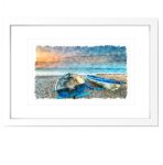 Boats At Sunset 2 Wall Art Framed Print 755 X 655