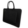 15.6 Multi-purpose Felt Laptop Sleeve & Document Bag With Handles - Black