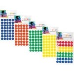 Self Adhesive Round Labels - Assorted Colours