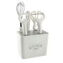 Compact Kitchen Fruit Knife Utensil Set With Storage Holder - 6 Piece