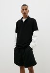 Slim Fit Zip-top Polo Shirt - Black