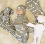 Wrap Set Swaddle Set African Buffalo And Safari Green Set