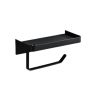 Black Stainless Steel Single-roll Toilet Paper Holder