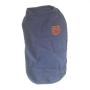 Waffle Knit T-Shirt With Leather Pocket For Dogs - Navy - Medium