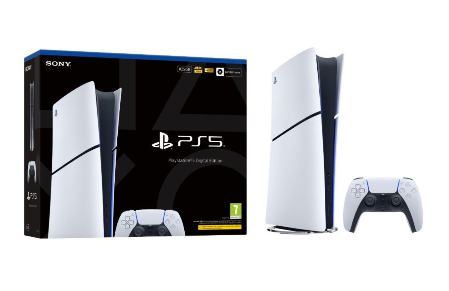 Sony Playstation 5 Slim Digital Edition 825GB SSD 1X Dualsense Wireless Controller White New